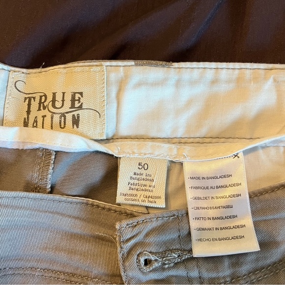 True Nation Khaki Shorts. Size 50 - Picture 2 of 3